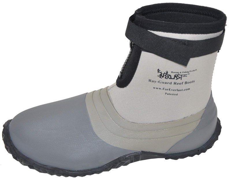 ForEverlast Ray-Guard Reef Wading & Fishing Boots Generation II for Men and Women, Grey, Size 10, Hard Soled Vulcanized Rubber Bottom, Neoprene, Lightweight, Waterproof (YQLJg1009YUsMa) - Image 1